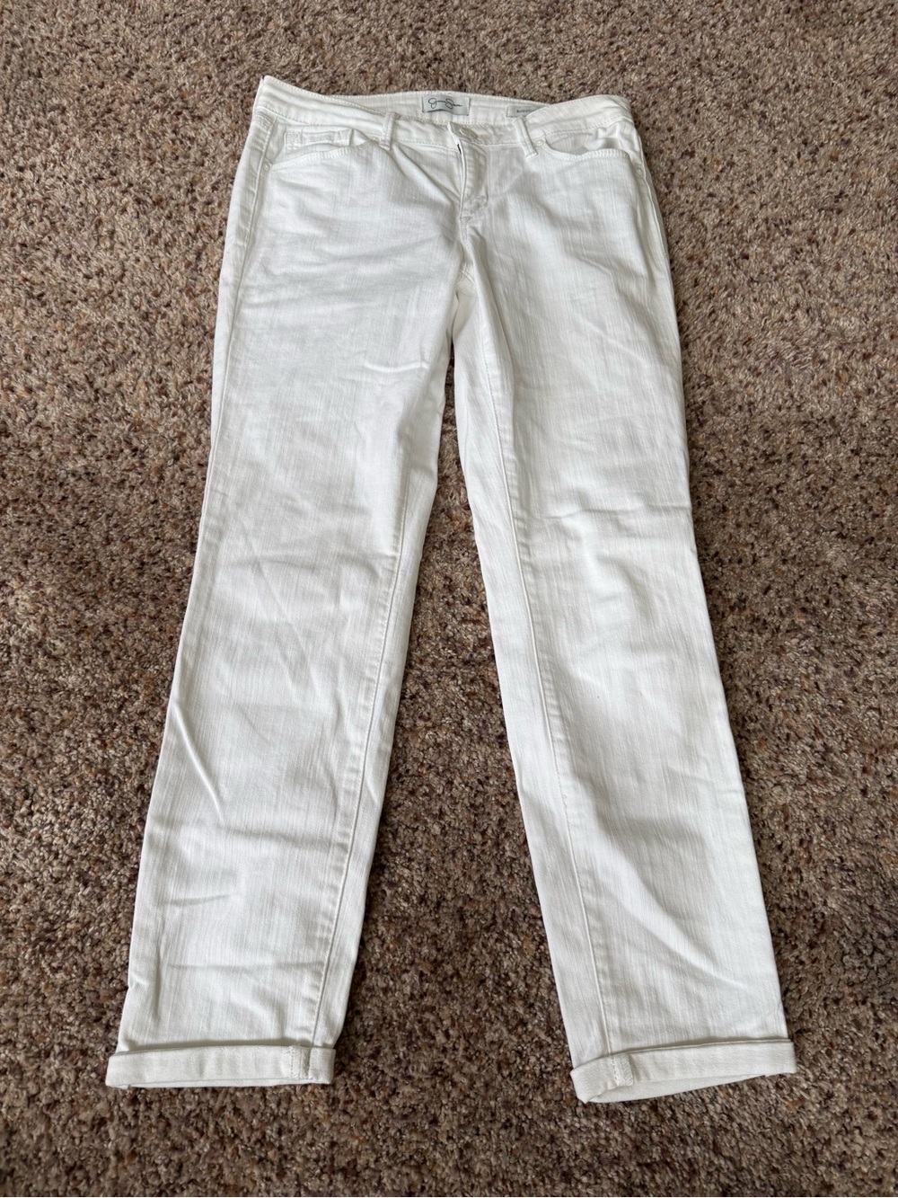 Jessica Simpson Crisp White Straight Jeans